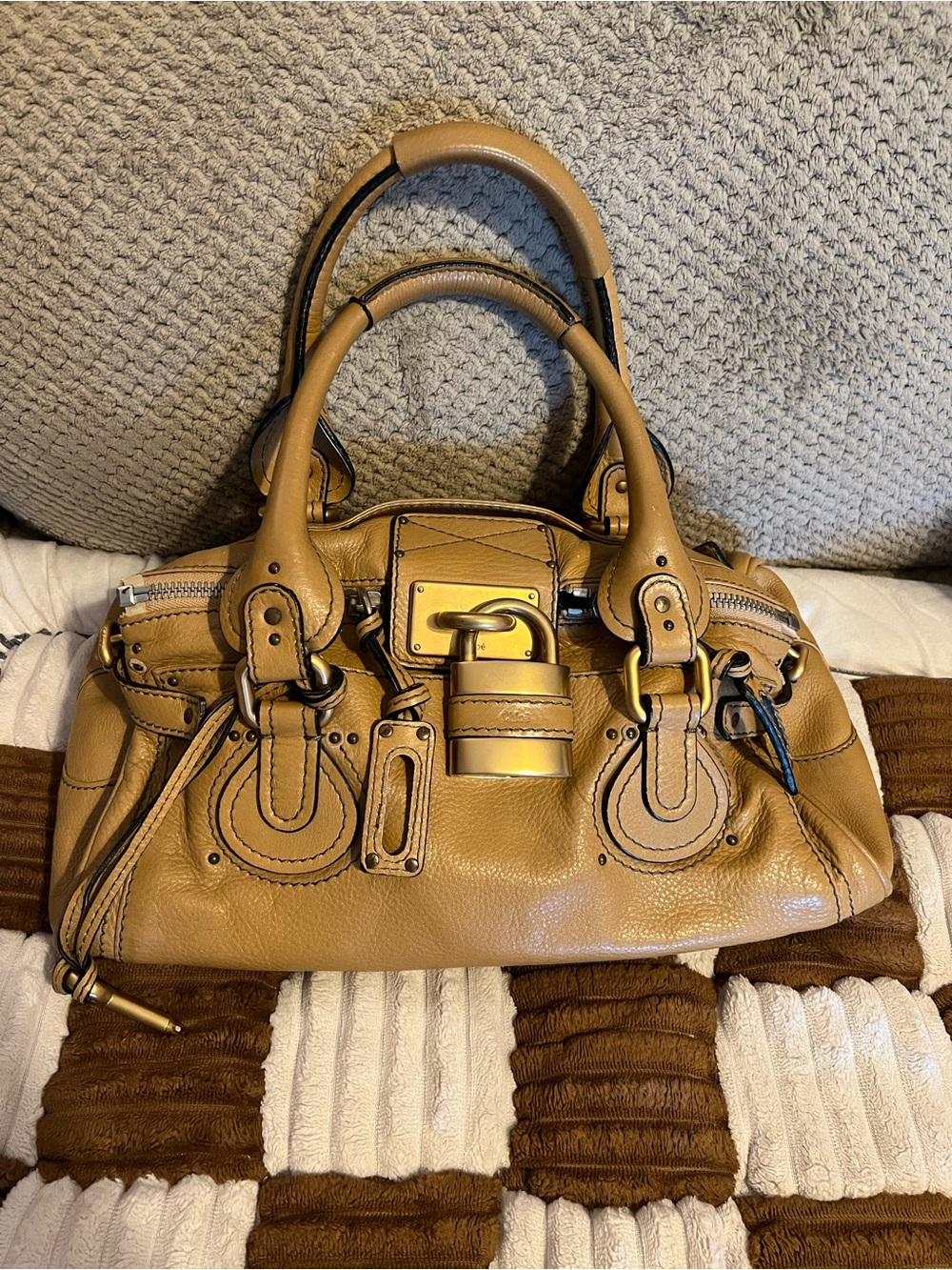 Chloe Paddington Satchel in Light Tan EUC!